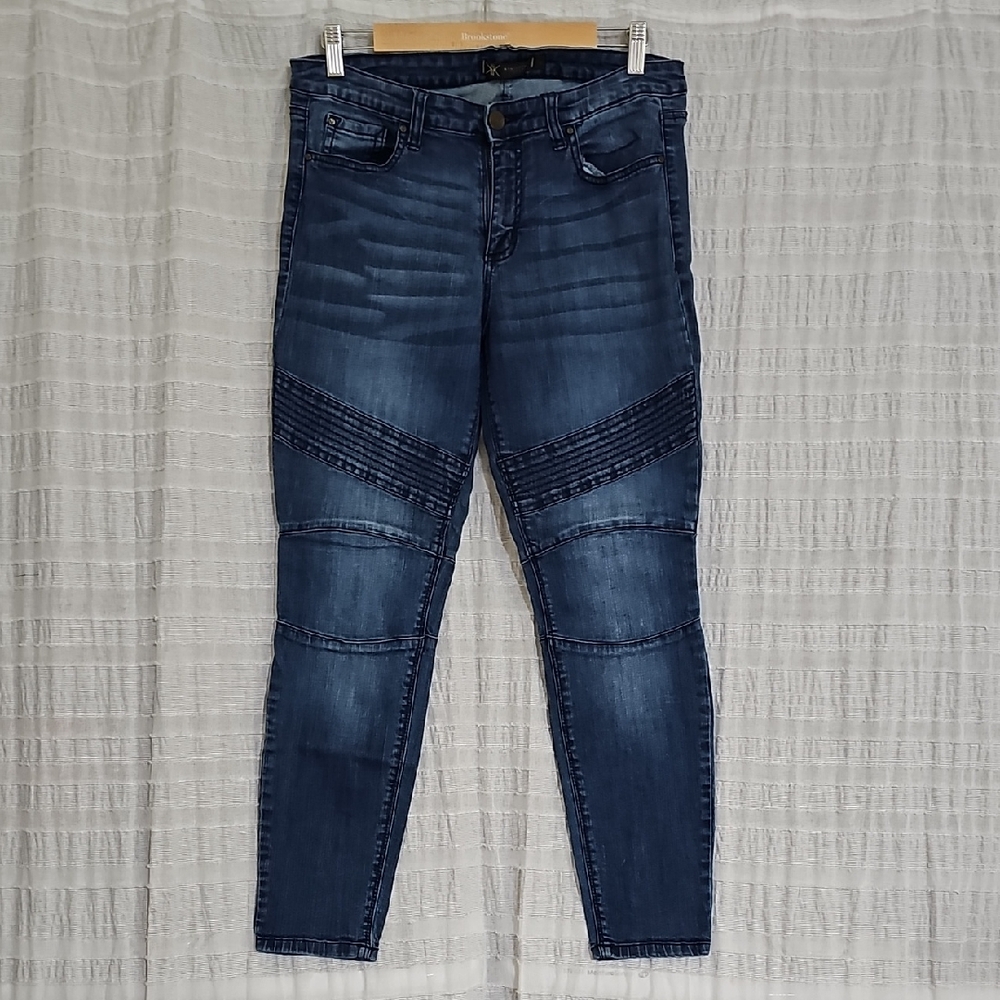 Kardashian Kollection Skinny Jeans with Moto Panels
